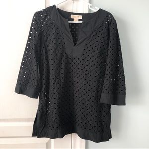 Micheal Kors Black Tunic Top Size 8